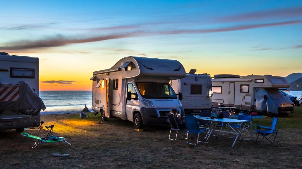 Motorhome em camping